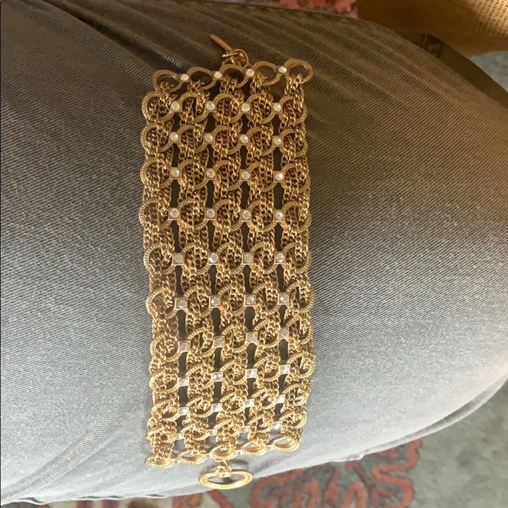 Gold bracelet, costume jewelry